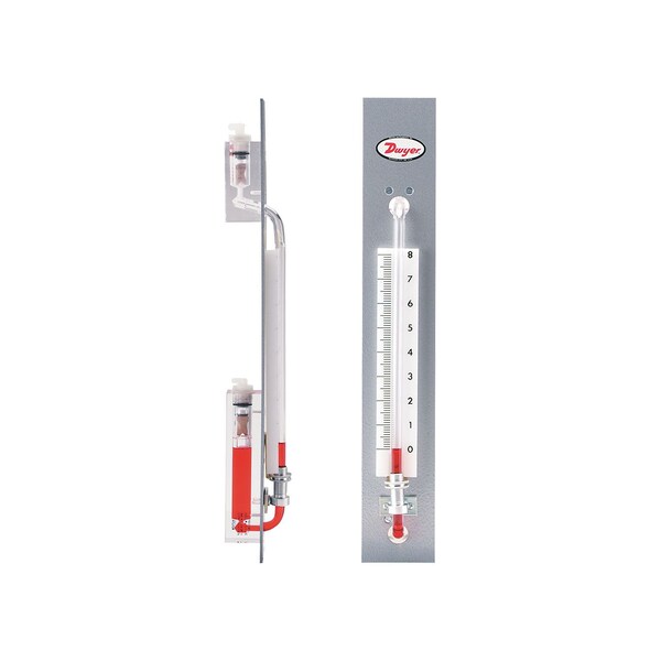 Well-type manometer, range 0-8.